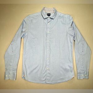 Rare DEVRED 1902 Slim Fit Blue Button Up Shirt Men's Medium M